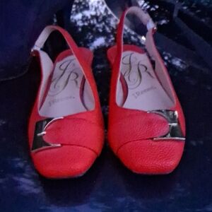 J.Renee Red Slingback Flats